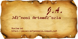 Jánosi Artemíszia névjegykártya
